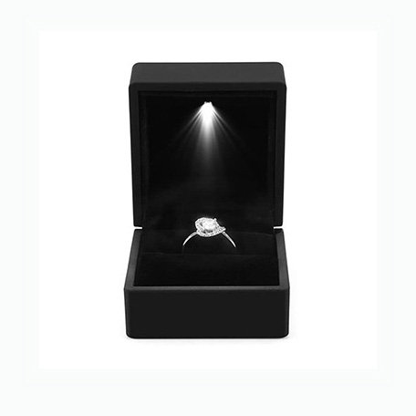 Romi Black Colour Ring Box With Led Light