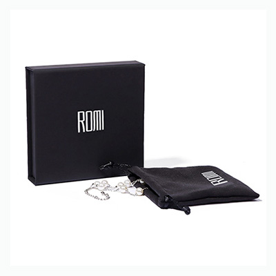Romi Black Colour Jewelry Box With Pouch