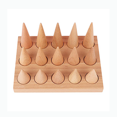 Romi Cone Shape Wood Ring Display Stands