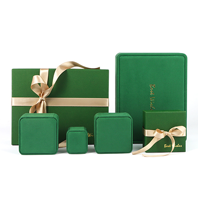 Romi New Arrival Velvet Jewelry Box Green Colour 