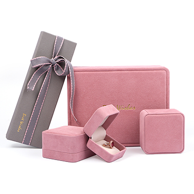 Romi New Arrival Velvet Jewelry Box Pink Colour 