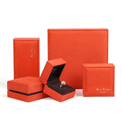 Romi Velvet Jewelry Gift Box Orange Colour 